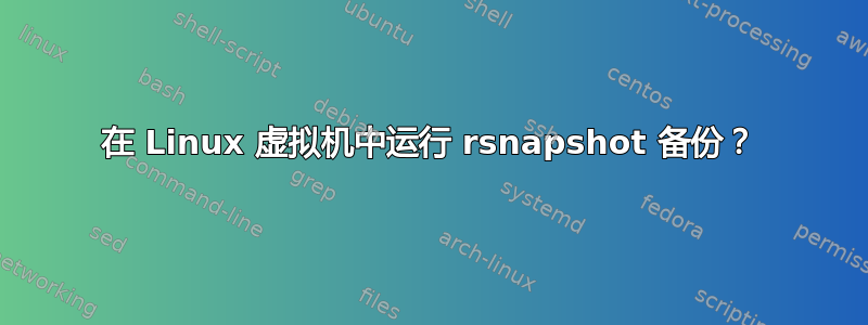 在 Linux 虚拟机中运行 rsnapshot 备份？