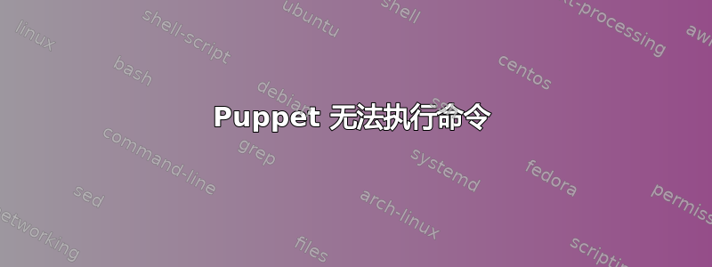 Puppet 无法执行命令