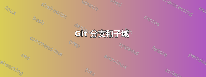 Git 分支和子域