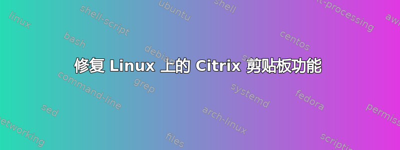 修复 Linux 上的 Citrix 剪贴板功能