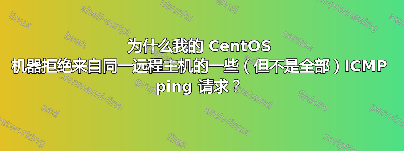 为什么我的 CentOS 机器拒绝来自同一远程主机的一些（但不是全部）ICMP ping 请求？