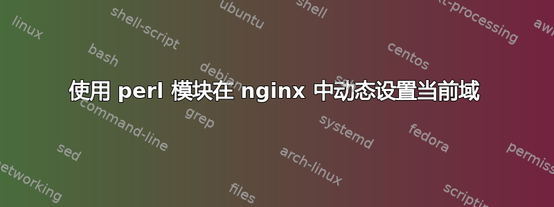 使用 perl 模块在 nginx 中动态设置当前域