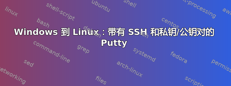 Windows 到 Linux：带有 SSH 和私钥/公钥对的 Putty