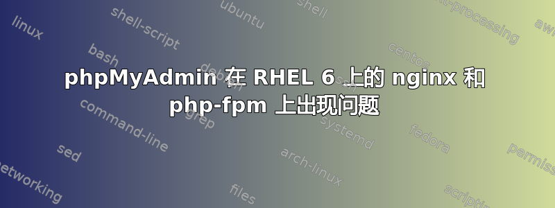 phpMyAdmin 在 RHEL 6 上的 nginx 和 php-fpm 上出现问题