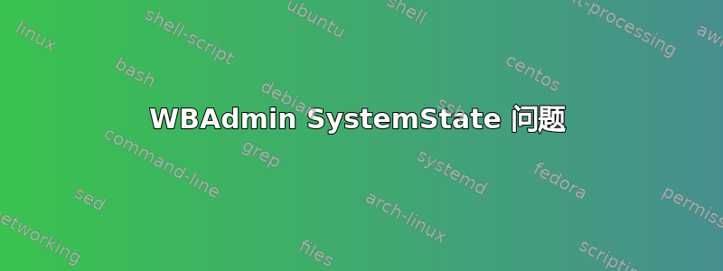 WBAdmin SystemState 问题