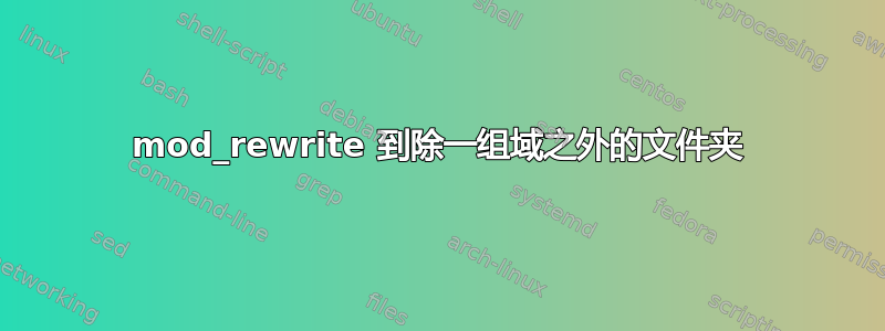 mod_rewrite 到除一组域之外的文件夹