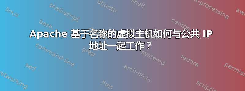 Apache 基于名称的虚拟主机如何与公共 IP 地址一起工作？