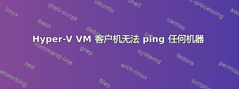 Hyper-V VM 客户机无法 ping 任何机器