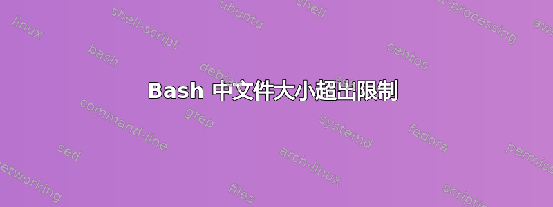 Bash 中文件大小超出限制