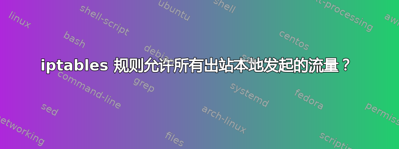 iptables 规则允许所有出站本地发起的流量？