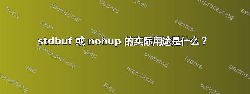 stdbuf 或 nohup 的实际用途是什么？