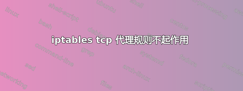 iptables tcp 代理规则不起作用