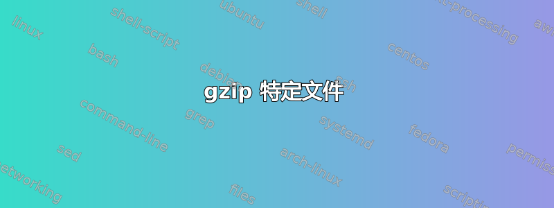 gzip 特定文件