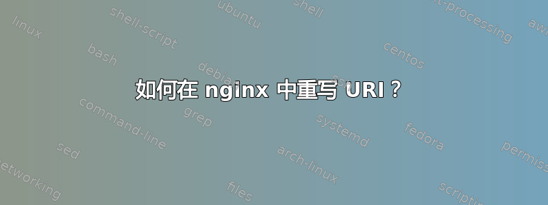 如何在 nginx 中重写 URI？