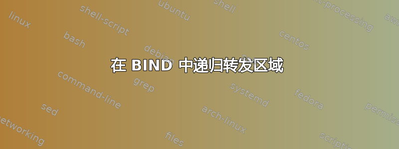 在 BIND 中递归转发区域