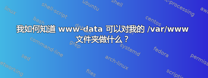 我如何知道 www-data 可以对我的 /var/www 文件夹做什么？