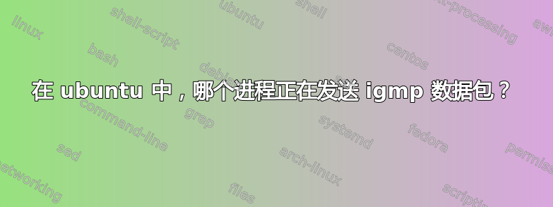 在 ubuntu 中，哪个进程正在发送 igmp 数据包？