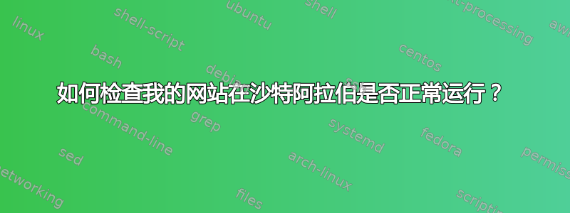 如何检查我的网站在沙特阿拉伯是否正常运行？