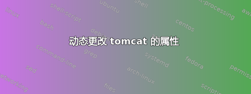 动态更改 tomcat 的属性