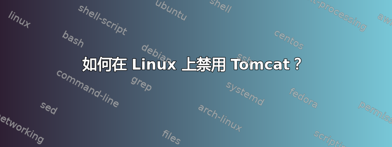 如何在 Linux 上禁用 Tomcat？