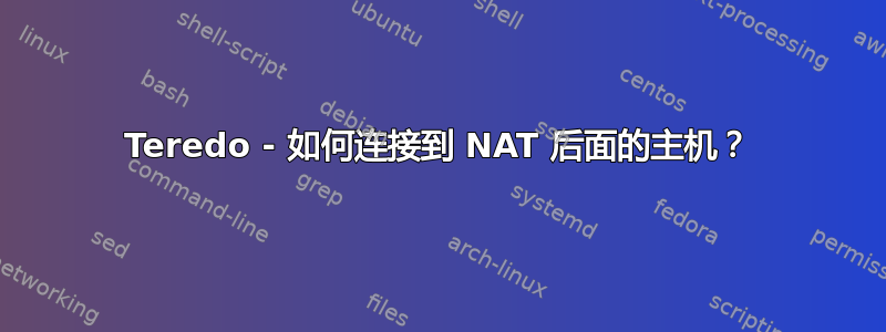 Teredo - 如何连接到 NAT 后面的主机？