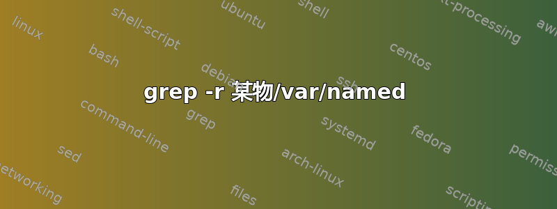 grep -r 某物/var/named