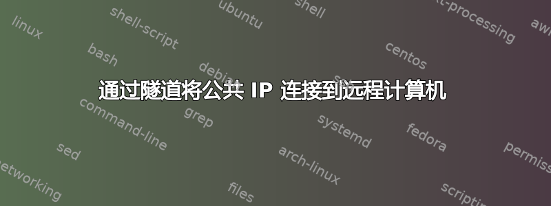 通过隧道将公共 IP 连接到远程计算机