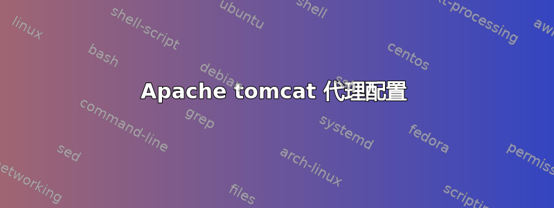 Apache tomcat 代理配置