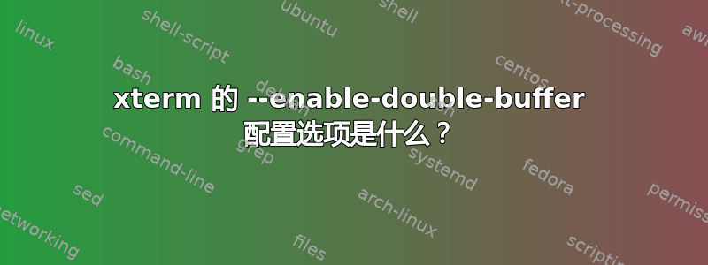 xterm 的 --enable-double-buffer 配置选项是什么？