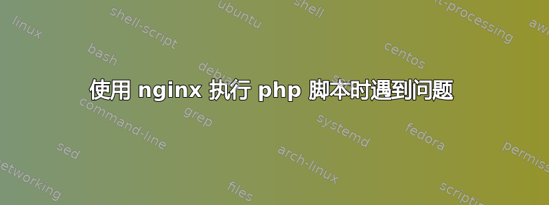 使用 nginx 执行 php 脚本时遇到问题