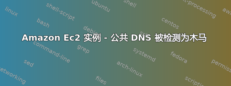 Amazon Ec2 实例 - 公共 DNS 被检测为木马