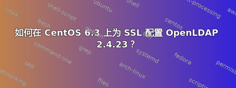 如何在 CentOS 6.3 上为 SSL 配置 OpenLDAP 2.4.23？