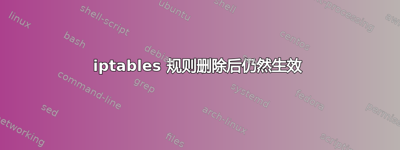 iptables 规则删除后仍然生效