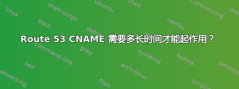 Route 53 CNAME 需要多长时间才能起作用？