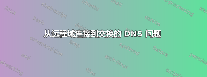 从远程域连接到交换的 DNS 问题