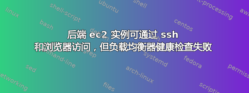 后端 ec2 实例可通过 ssh 和浏览器访问，但负载均衡器健康检查失败