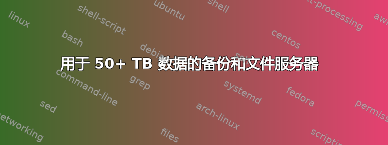 用于 50+ TB 数据的备份和文件服务器 