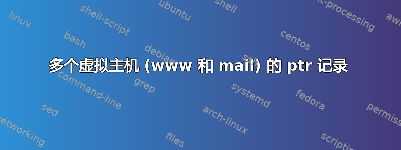 多个虚拟主机 (www 和 mail) 的 ptr 记录