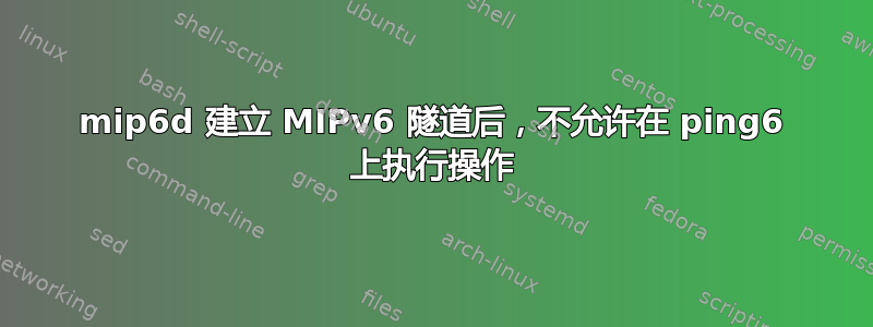 mip6d 建立 MIPv6 隧道后，不允许在 ping6 上执行操作