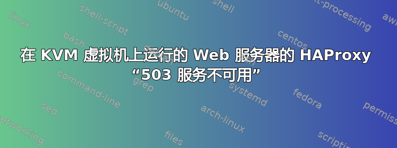 在 KVM 虚拟机上运行的 Web 服务器的 HAProxy “503 服务不可用”