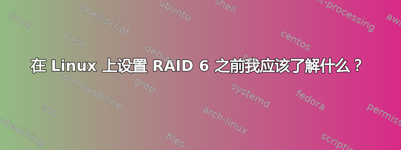 在 Linux 上设置 RAID 6 之前我应该​​了解什么？