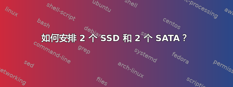 如何安排 2 个 SSD 和 2 个 SATA？