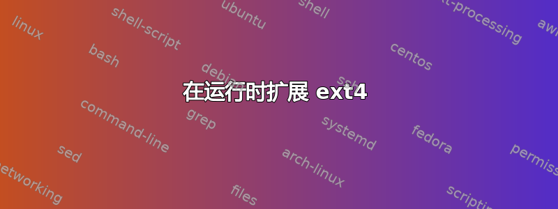 在运行时扩展 ext4