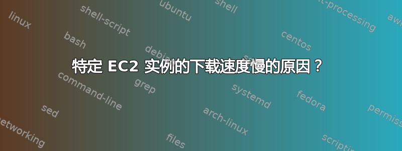 特定 EC2 实例的下载速度慢的原因？