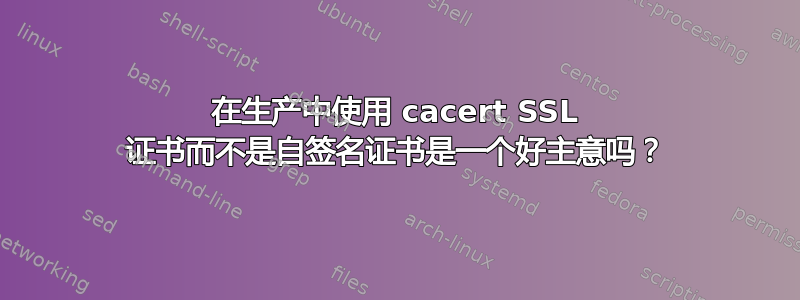 在生产中使用 cacert SSL 证书而不是自签名证书是一个好主意吗？