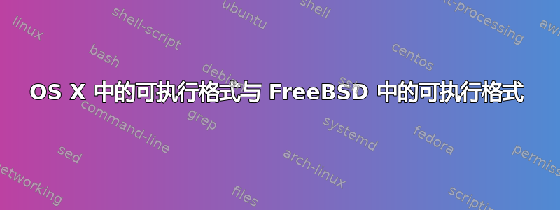 OS X 中的可执行格式与 FreeBSD 中的可执行格式