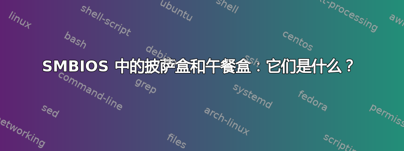 SMBIOS 中的披萨盒和午餐盒：它们是什么？