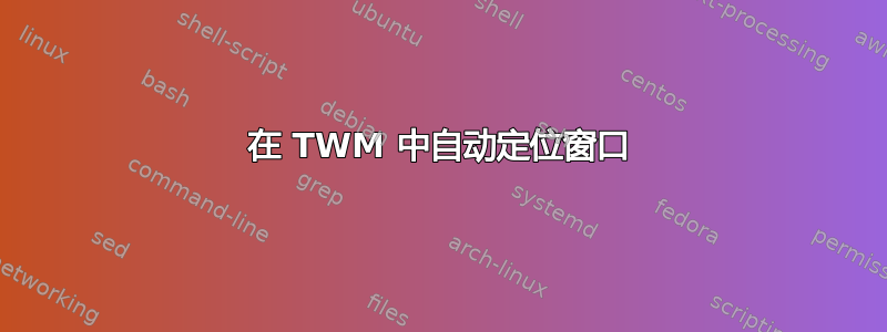 在 TWM 中自动定位窗口