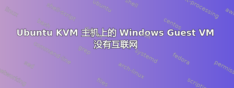 Ubuntu KVM 主机上的 Windows Guest VM 没有互联网