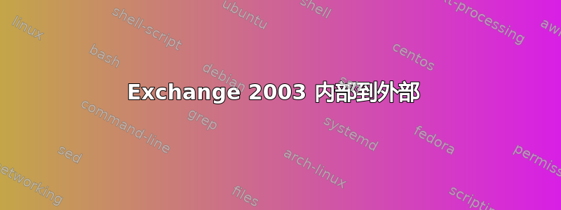 Exchange 2003 内部到外部 